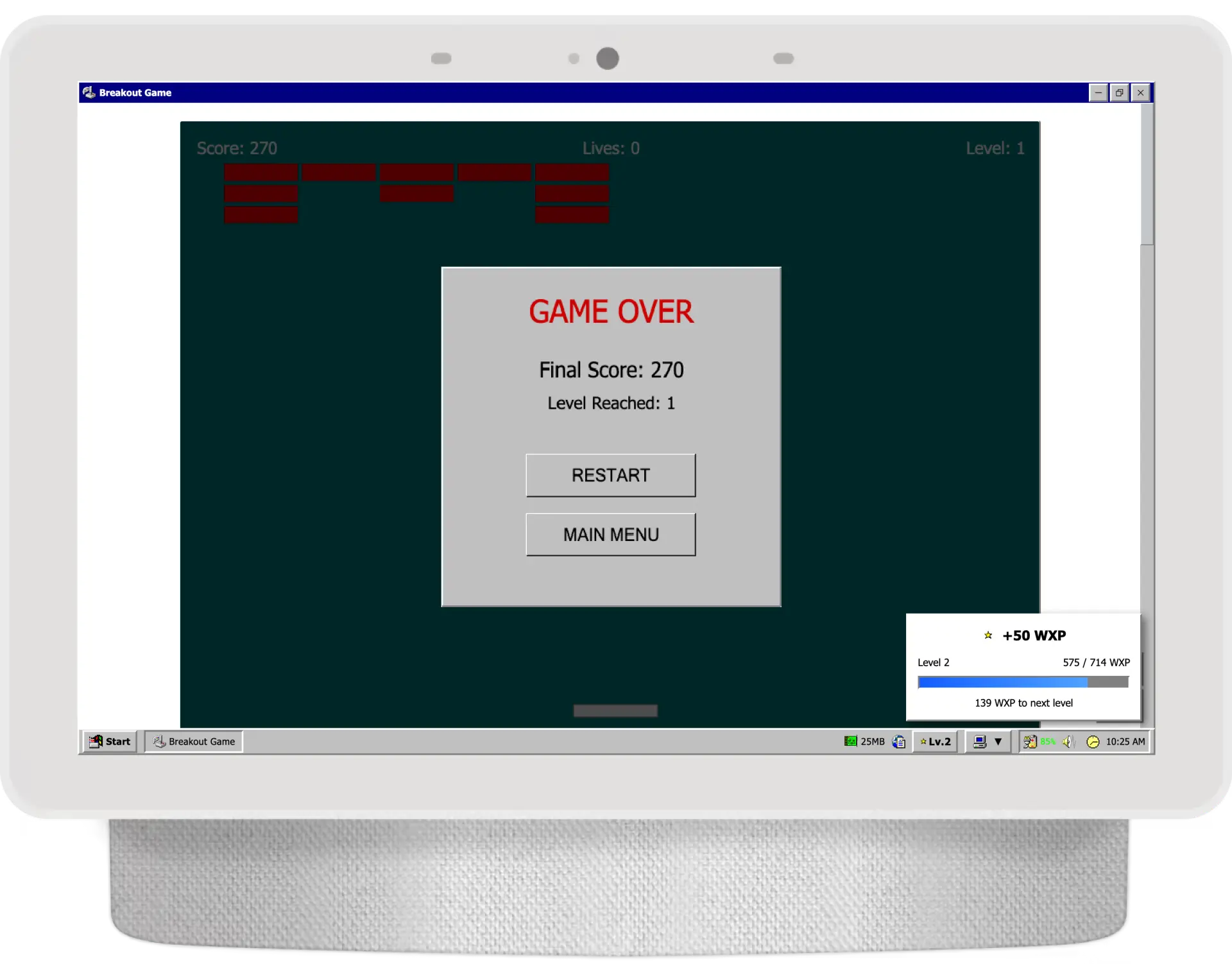 Breakout gameplay screenshot 3